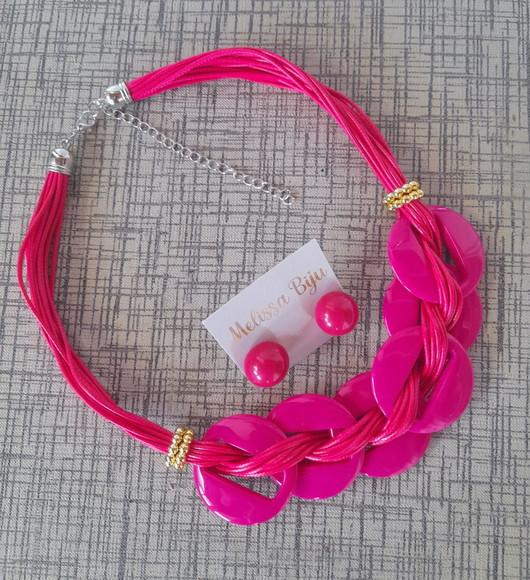 Colar de Resina Pink
