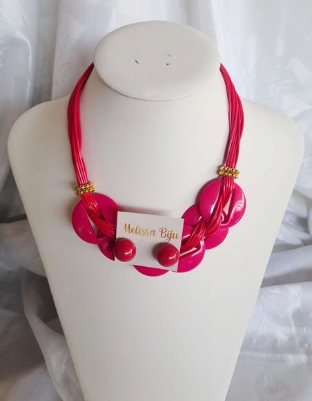 Colar de Resina Pink