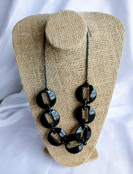 Colar Elos com Cristais Black