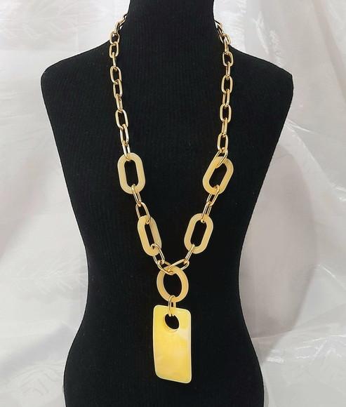 Colar Elos Dourado Amarelo