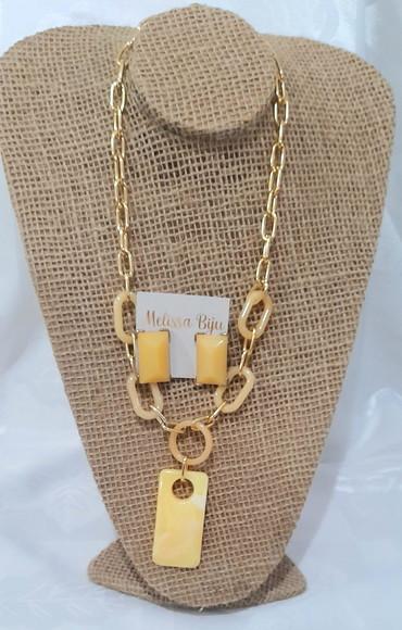 Colar Elos Dourado Amarelo