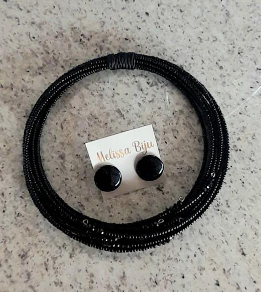 Colar Flexível de Miçangas/cristais
