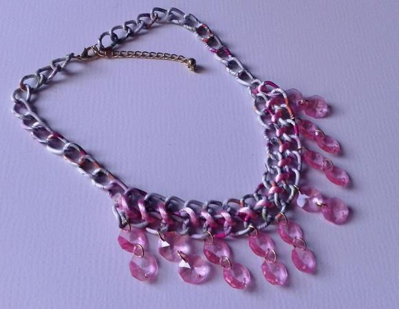 Colar Pedras Rosa