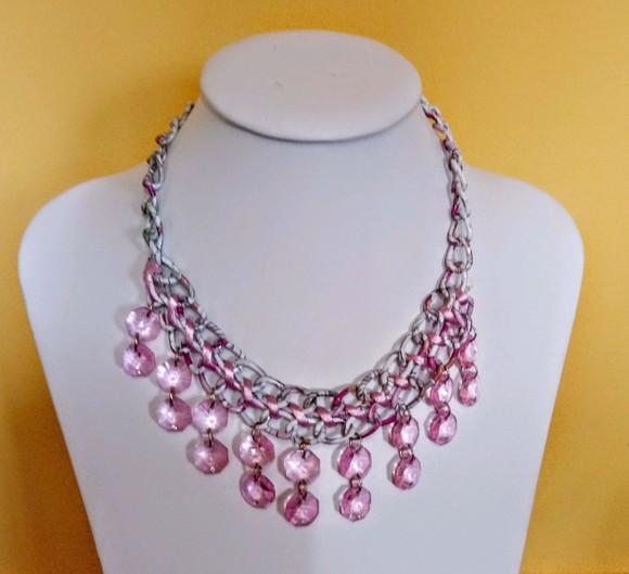 Colar Pedras Rosa
