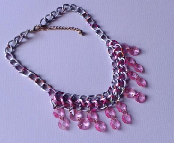 Colar Pedras Rosa