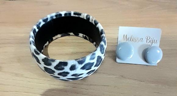 Pulseira Animal Print/brincos
