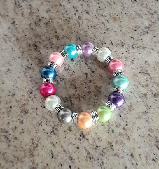 Pulseira de Pérolas de Vidro