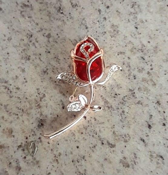 Broche Dourado/pedras