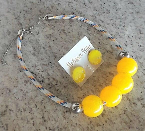 Colar de Corda Amarelo