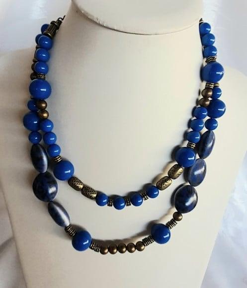 Colar de Resina Azul