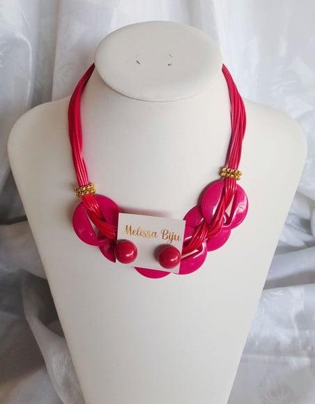Colar de Resina Pink
