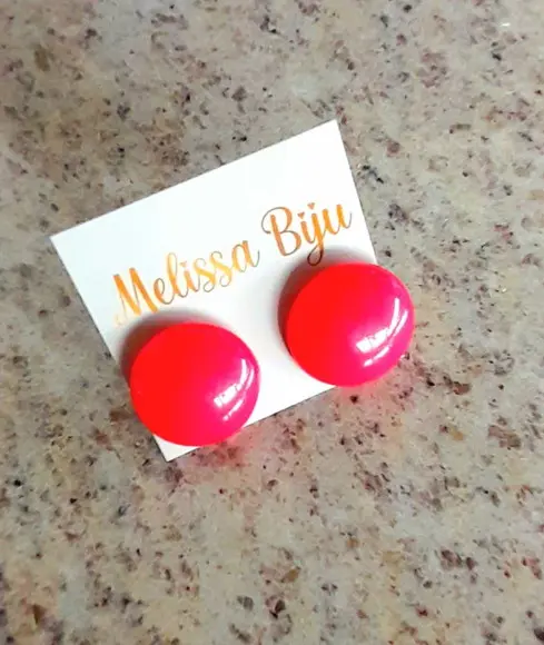 Brinco de Resina Pink