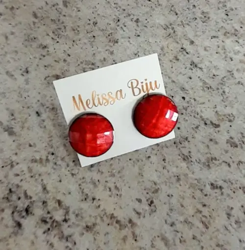 Brinco de Resina Vermelho