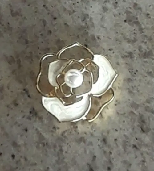 Broche Dourado/pérola