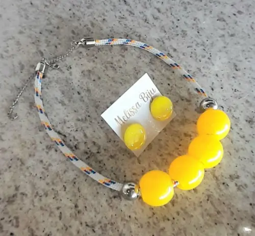 Colar de Corda Amarelo