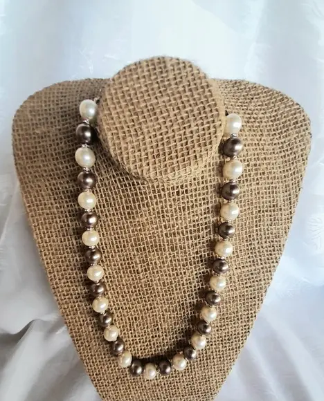Colar de Pérolas de Vidro/cristais