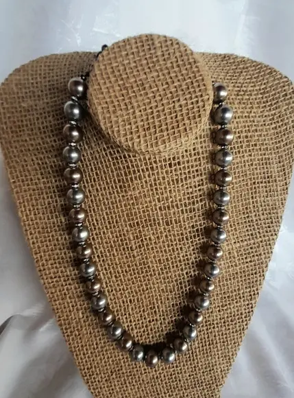 Colar de Pérolas de Vidro/cristais
