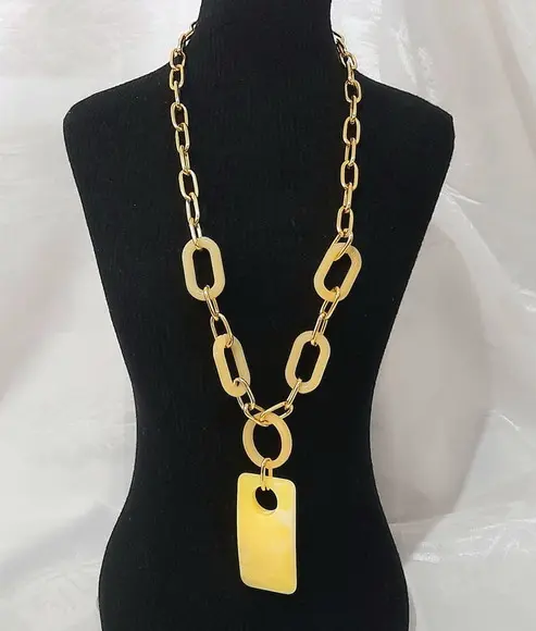 Colar Elos Dourado Amarelo