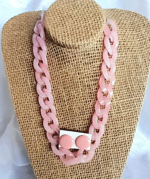 Colar Elos Rosa