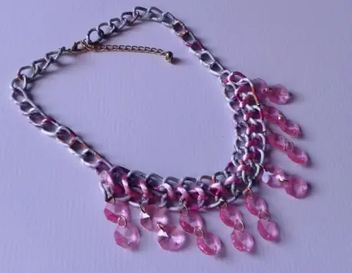 Colar Pedras Rosa