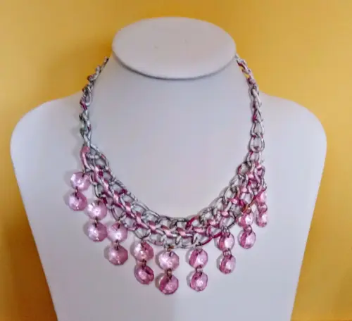 Colar Pedras Rosa