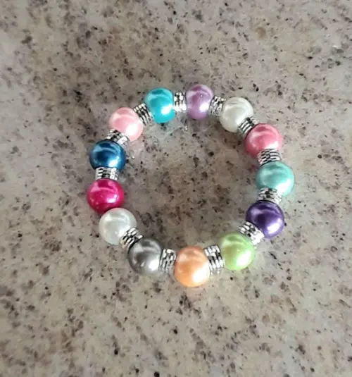 Pulseira de Pérolas de Vidro