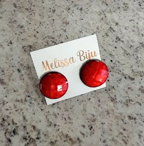 Brinco de Resina Vermelho