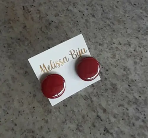 Brinco de Resina Vinho