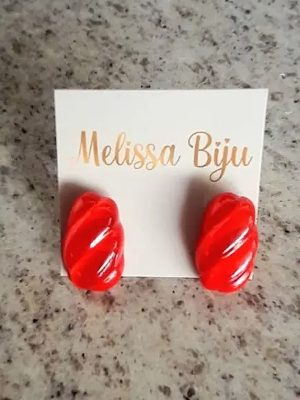 Brinco Resina Vermelho