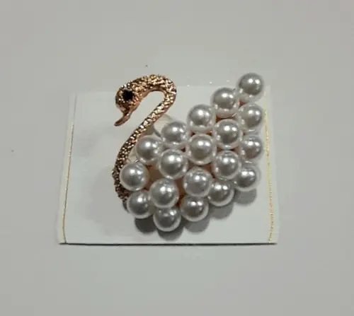 Broche Dourado/pérolas