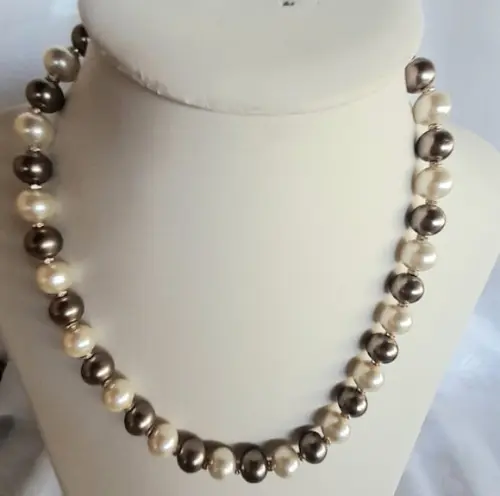 Colar de Pérolas de Vidro/cristais