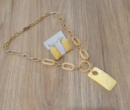 Colar Elos Dourado Amarelo