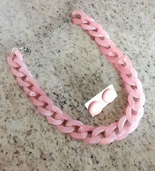 Colar Elos Rosa
