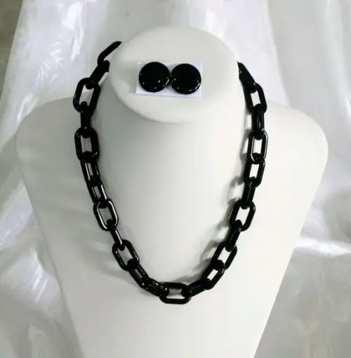 Colar Elos Preto