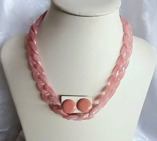 Colar Elos Rosa