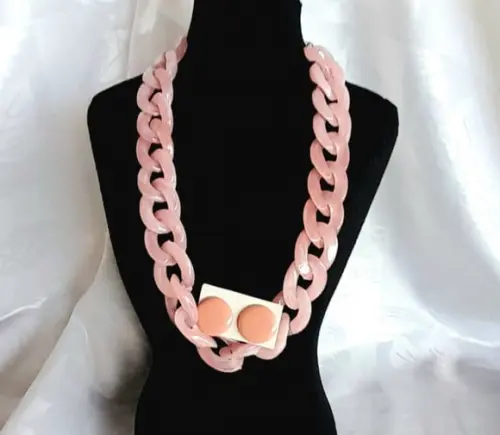 Colar Elos Rosa