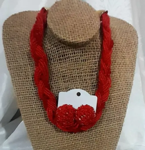 Colar Miçangas/brincos/cristais