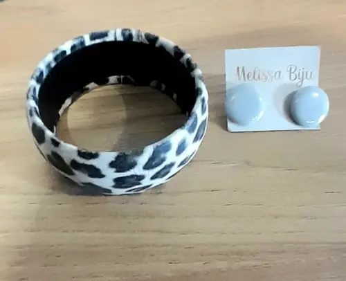 Pulseira Animal Print/brincos