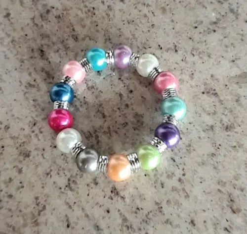 Pulseira de Pérolas de Vidro