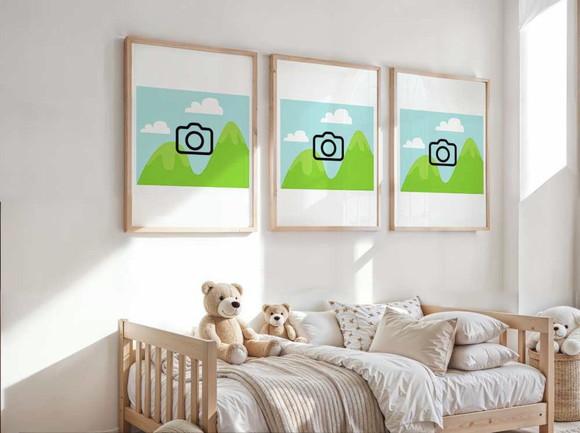 Kit 3 Quadros Decorativos com Sua Imagem Aqui A2 40x60