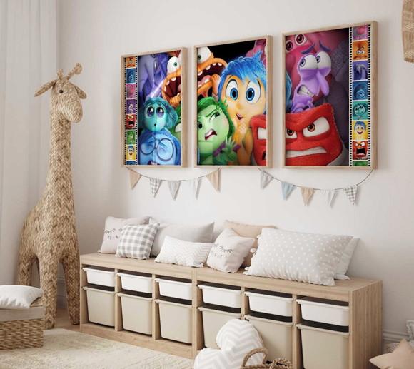Kit 3 Quadros Decorativos Moldura Divertida Mente Decorar A3
