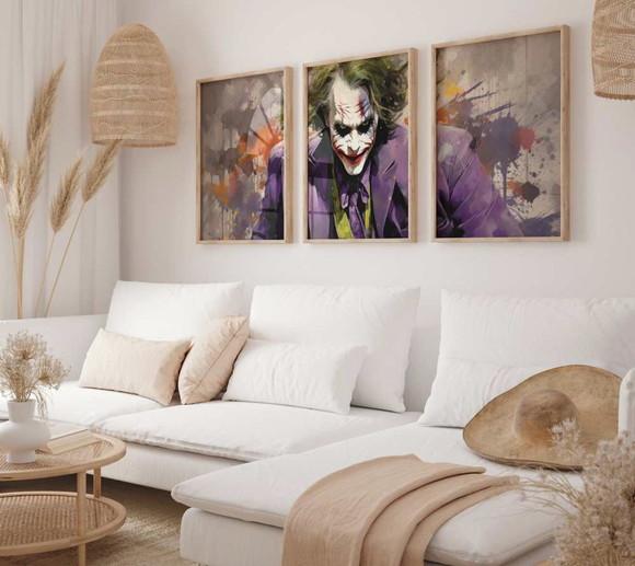 Kit 3 Quadros Decorativos Moldura Coringa A3