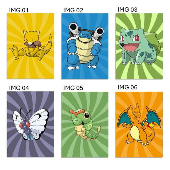 Placa Decorativa Quadro Pokémon Vários Img 01-20