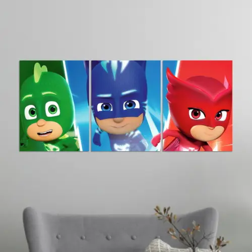 Kit 3 Placas Quadros Decorativos Pj. Masks Decoração