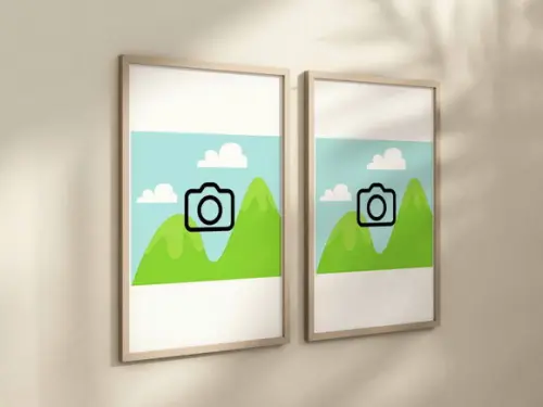 Kit 2 Quadros Decorativo com Sua Imagem A4 24x34
