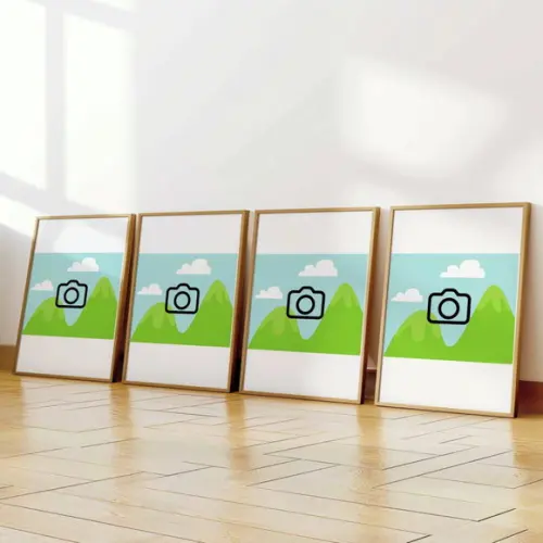 Kit 4 Quadros Decorativos com Sua Imagem Aqui A3 34x44