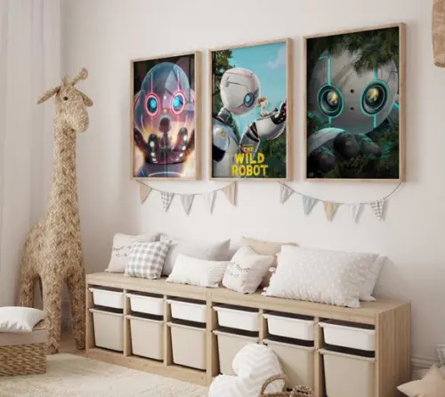 Kit 3 Quadros Robô Selvagem A3 34x44