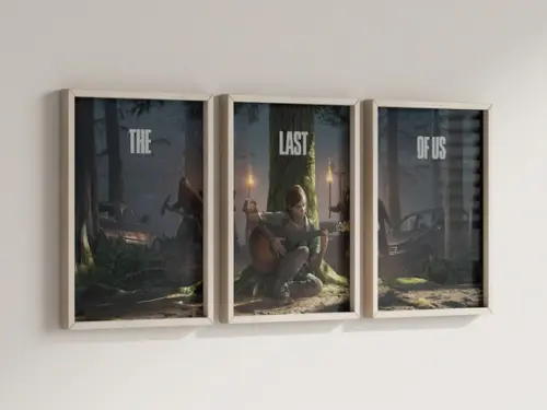 Kit 3 Quadros Decorativos Moldura The Last Of Us