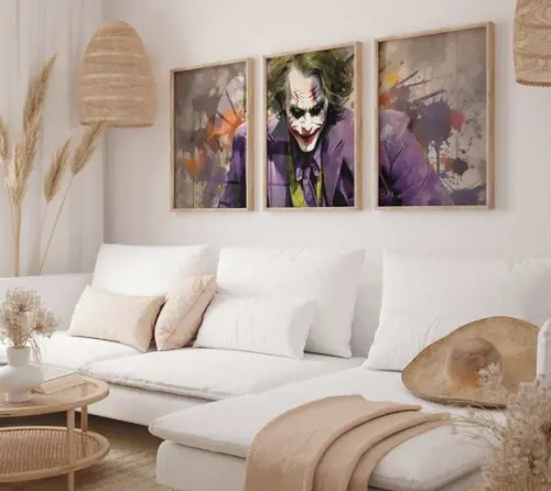 Kit 3 Quadros Decorativos Moldura Coringa A3