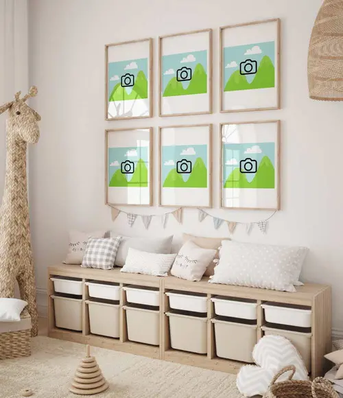 Kit 6 Quadros Decorativos com Sua Imagem Aqui A3 34x44